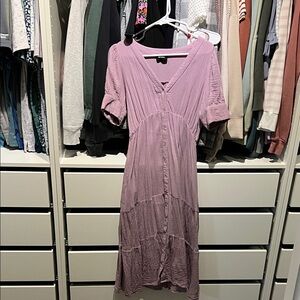 Chic Mauve Midi Dress